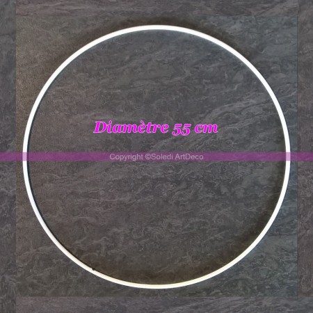 Cercle métallique blanc pour abat-jour, Anneau diamètre 10 cm pour attrape rêves