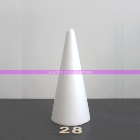 Lot de 5 cônes en polystyrène de 20 cm de haut, densité supérieure