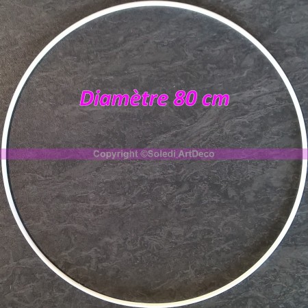 Cercle métallique blanc pour abat-jour, Anneau diamètre 10 cm pour attrape rêves