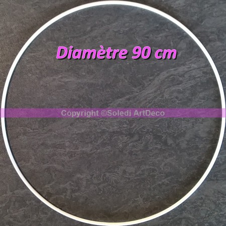 Cercle métallique blanc pour abat-jour, Anneau diamètre 10 cm pour attrape rêves