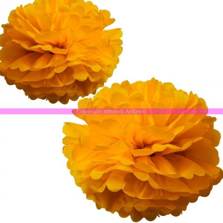 Lot de 3 pompons en papier de soie Menthe, 20, 30 , 40 cm, à suspendre