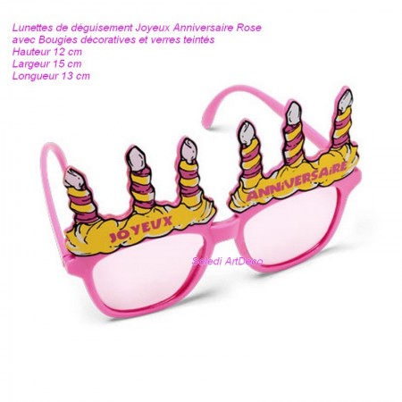 Lunettes de déguisement Double foyer, Verres transparent Effet Intello, Largeur 13cm, Longueur 12,5cm
