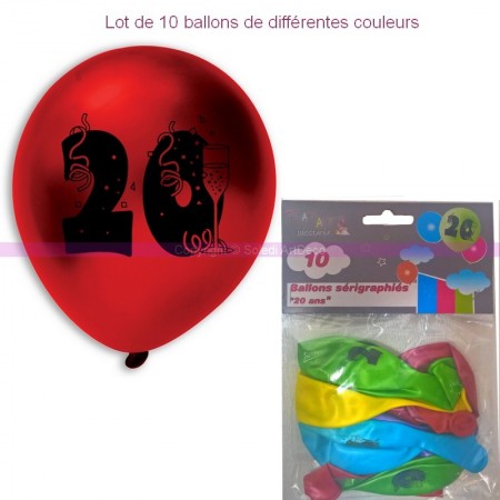 Lot de 8 Ballons de baudruche Blanc et Rose imprimé C'est une Fille, Diam. 28 cm