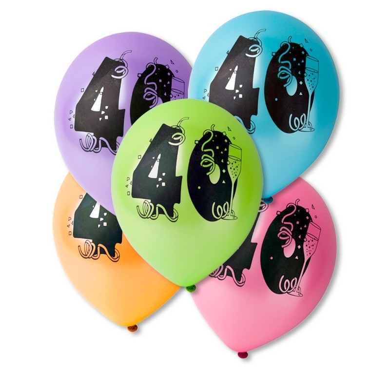 Lot de 8 Ballons de baudruche Blanc et Rose imprimé C'est une Fille, Diam. 28 cm