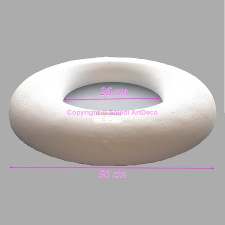 Styroporring weiß Ø 43 cm,  hohe Materialdichte