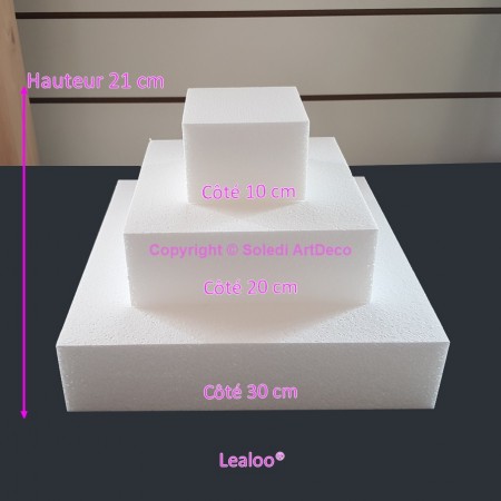 Styropor Torten-Dummy, 20 cm Gesamthöhe, Basis 30 cm Durchmesser, hohe Materialdichte