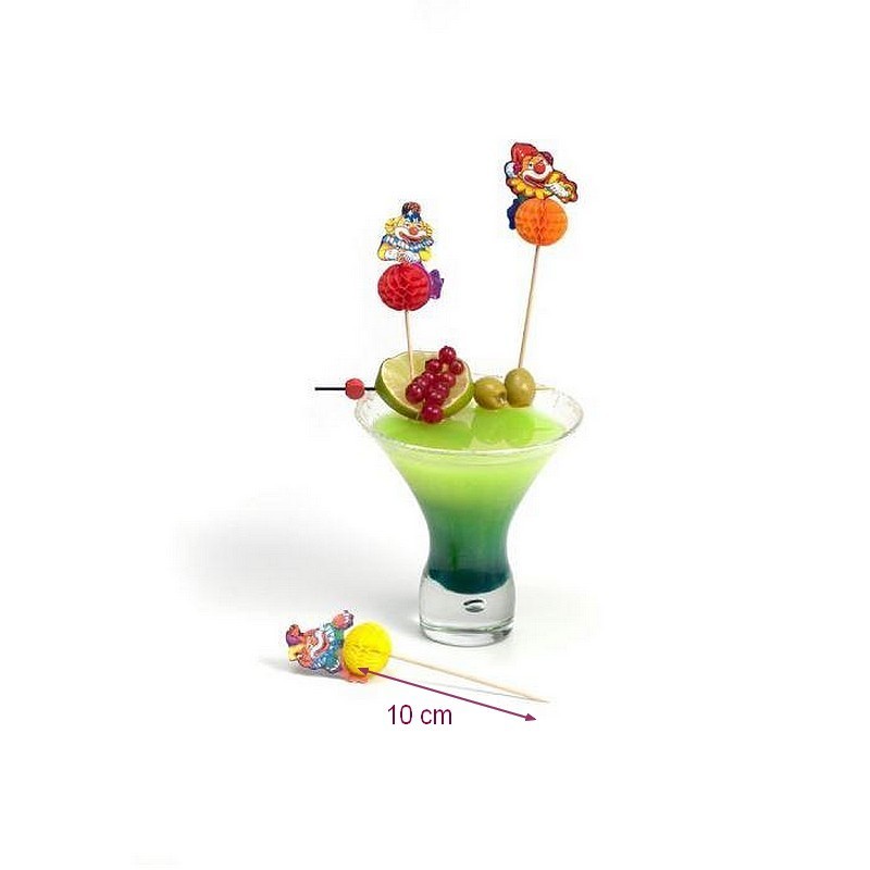 Dekorative Holz Cocktail-Picker Feuerwerk, verschiedene Farben, 15.5cm, Set von 10