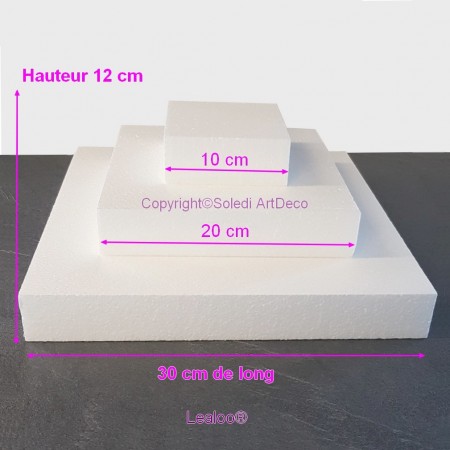 Styropor Torten-Dummy, 20 cm Gesamthöhe, Basis 30 cm Durchmesser, hohe Materialdichte