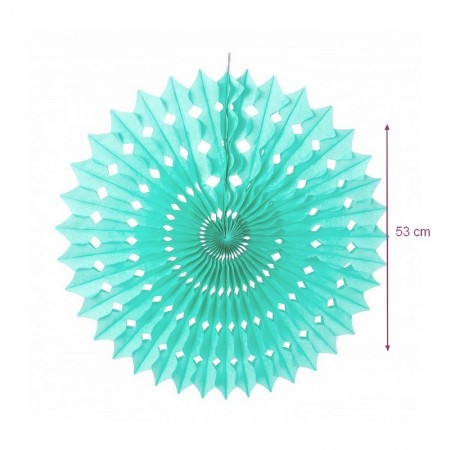 Großer Wasserhahn alveoliert Blue Dragee Farbe, Diam.53 cm, Seidenpapier zum Suspendieren