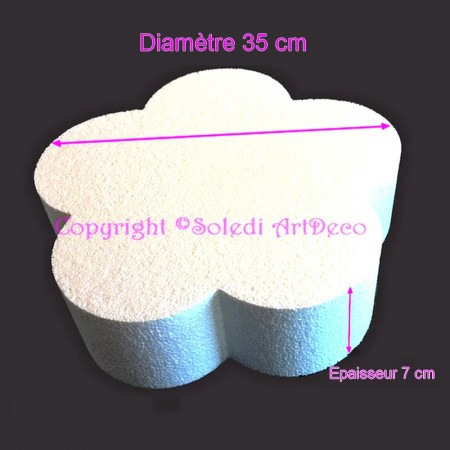 Styropor Dummy Blume 2D, Dicke 7 cm, Durchmesser 35 cm, hohe Materialdichte 28 kg/m3