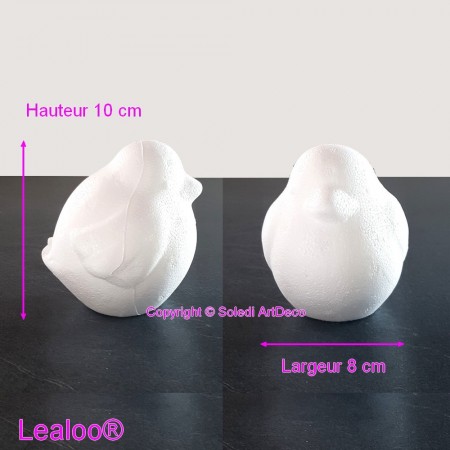 Styroporform Vogel, Höhe 10cm, Durchmesser 8 cm, hohe Materialdichte