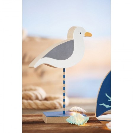 Silhouette mouette 21,5x9,5x2,5 en 2D, sur socle11x7x21,5, à monter et à customiser