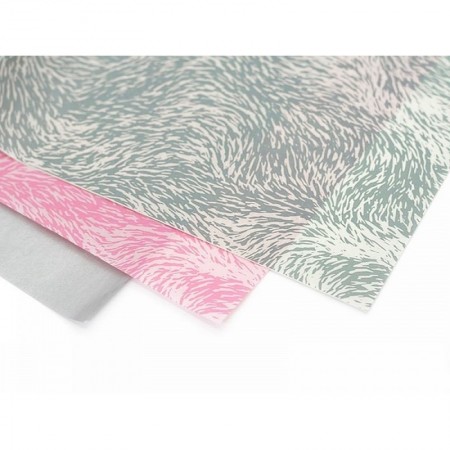 Feuille Decopatch n°674, Fourrure grise, Papier 30x39 cm