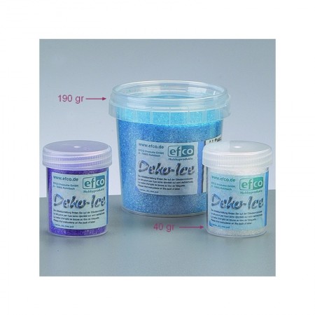 Pot de 155ml de Deko-Ice, Paillettes Effet Cristaux de Neige, Couleur Vert, à parsemer ou à coller