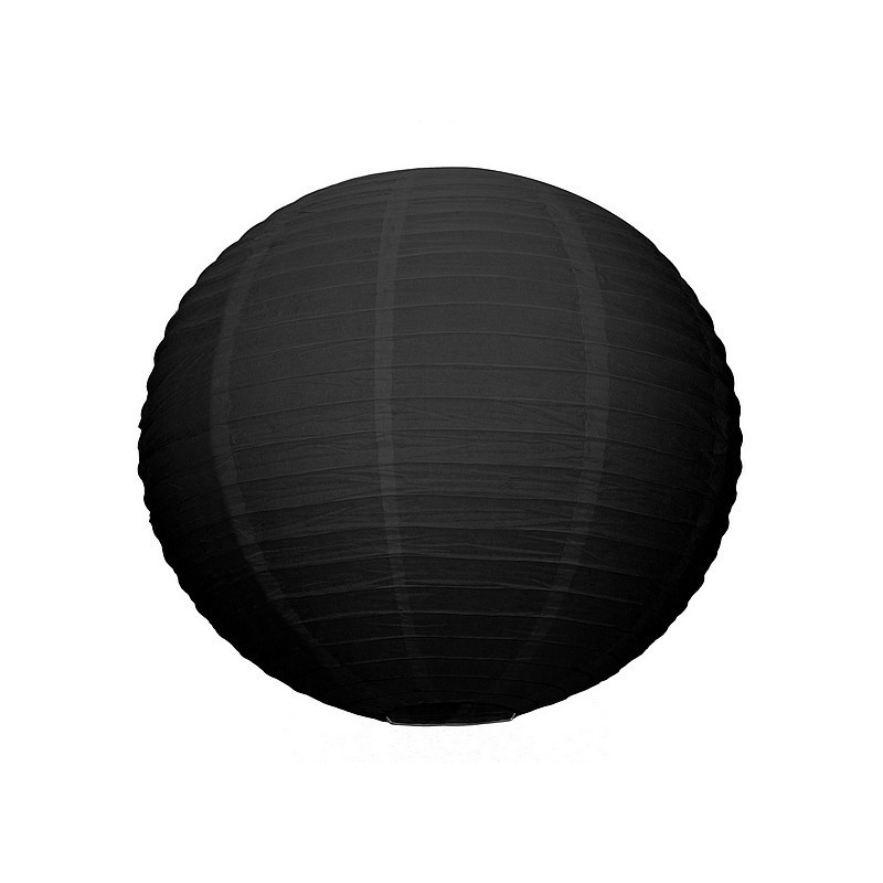Lanterne Japonaise Noire, Lampion boule Papier, 35 cm, à suspendre