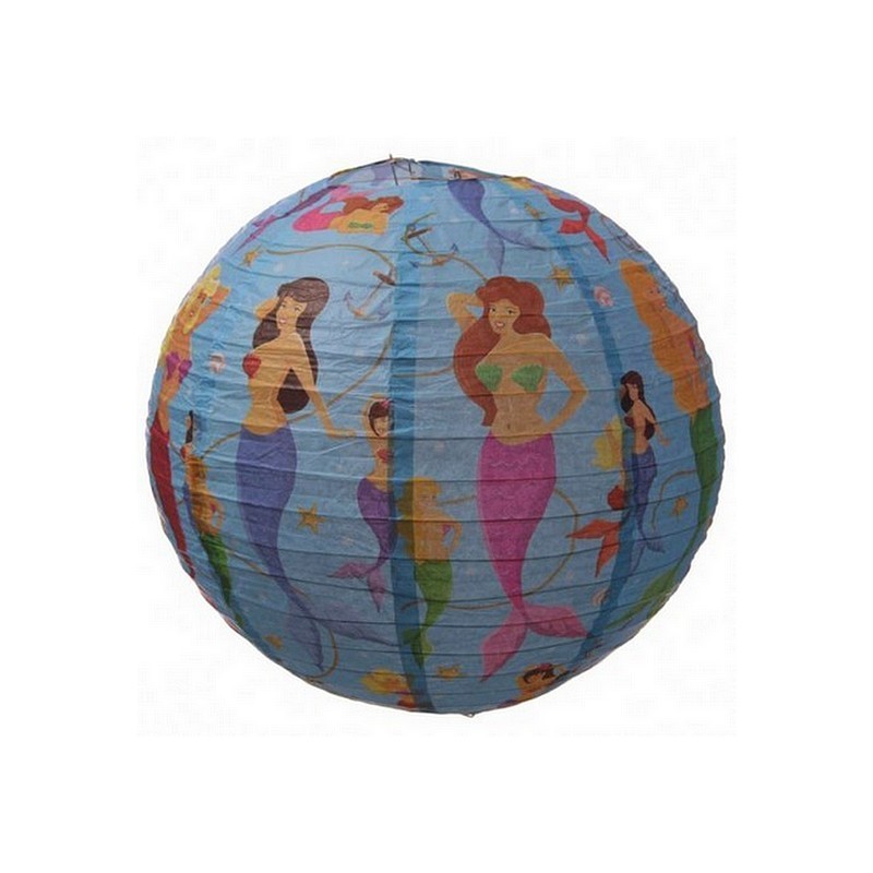 Lanterne Japonaise boule de 35 cm en papier, Boule chinoise Jaune
