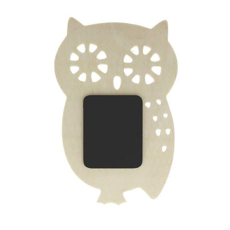 Ardoise forme Hibou en Bois, dim. 21 x 13,5, oiseau de nuit à customiser