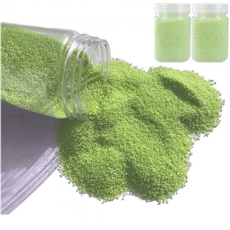 Lot de 800 gr de Gravillons décoratif coloré Vert pomme, de 1 mm à 2 mm, pour Déco de table, Bougeoir, Vase