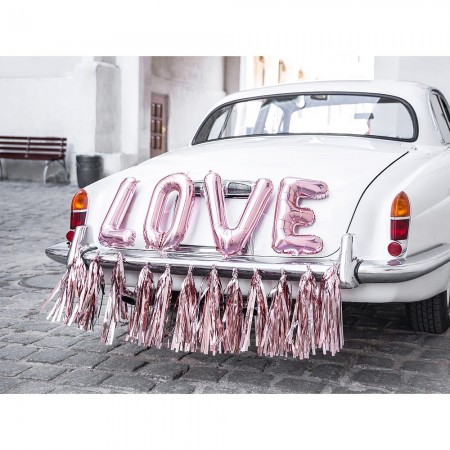 Fuchsia festliche Hochzeit Dekoration Kit, 10 Stück, für Brautwagen, Tüll, Knoten