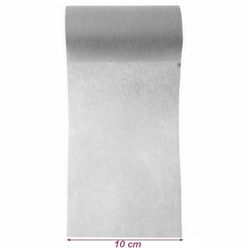 Rouleau de Ruban intissé Argenté, largeur 10 cm, longueur 10 m, décoration de table non tissé