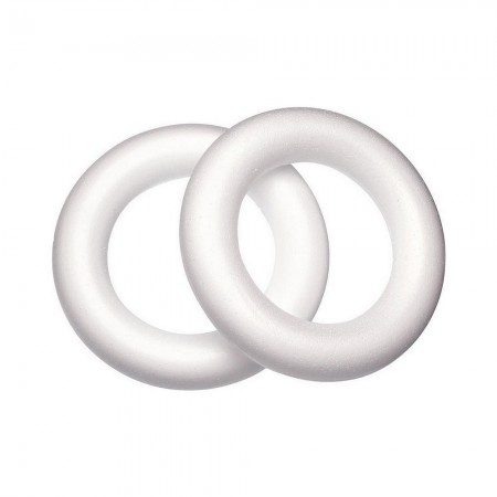 Lot de 2 Anneaux / Couronnes polystyrène plein diam. 17 cm, Bouées haute densité