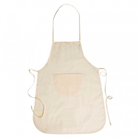 Lot de 10 Tabliers de bricolage pour Enfant, Coton fin et léger naturel, avec poche, dim. 60 x 50 cm, à customiser