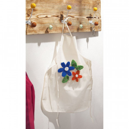 Lot de 10 Tabliers de bricolage pour Enfant, Coton fin et léger naturel, avec poche, dim. 60 x 50 cm, à customiser