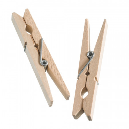 Lot de 250 Pinces à linge en bois brut, long. 7 cm, larg. 1 cm, à customiser