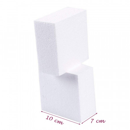 Lot de 12 petits blocs en Polystyrène, épaisseur. 7 cm x 10 cm, support à décorer
