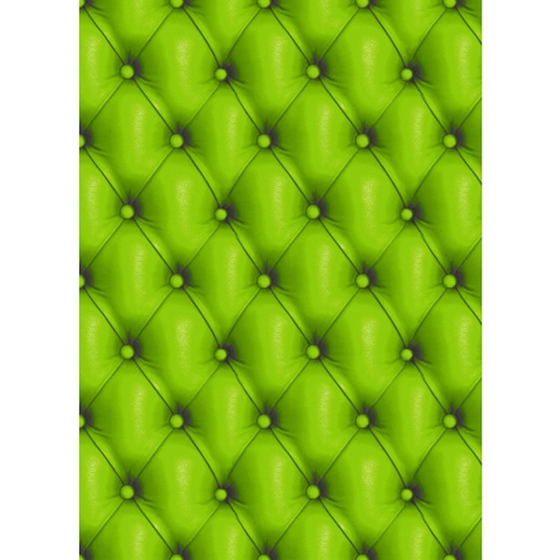 5 Decopatch-Blättern Nr. 618, Muster: Grünes Ledersofa, Papier 30x39 cm