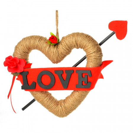 Cadre / couronne forme coeur polystyrène plein 15 cm, densité supérieure