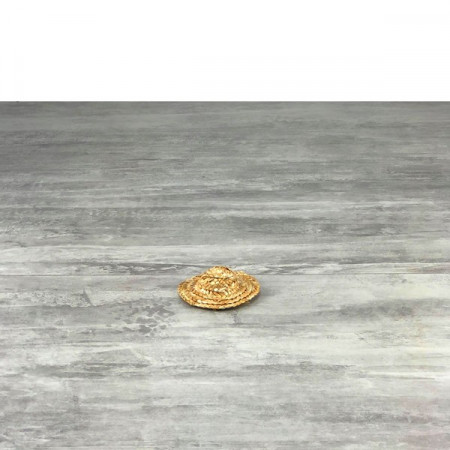 Lot de 5 petits Chapeaux décoratifs en paille, Ø extérieur 6,5 cm, naturel clair
