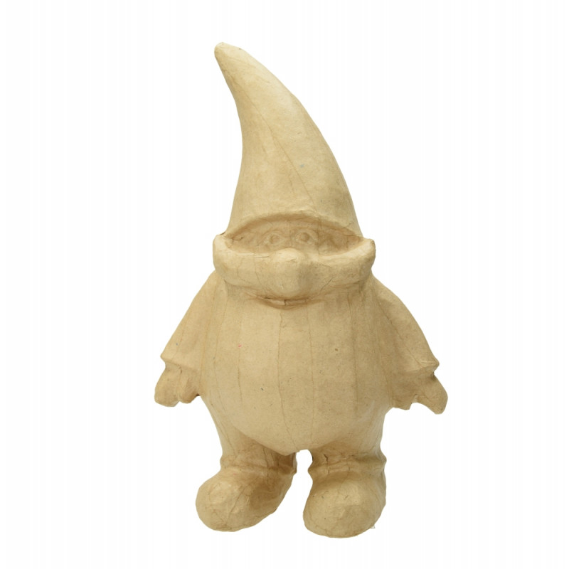 Grand Lutin en papier mâché, 28 x 17,5 cm, bonhomme à customiser