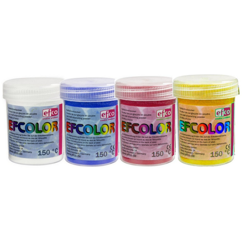 Poudre transparente Efcolor, coloris au choix, pour émaillage à froid, 25ml de sur-glaçure incolore, pour cuisson à 150°C