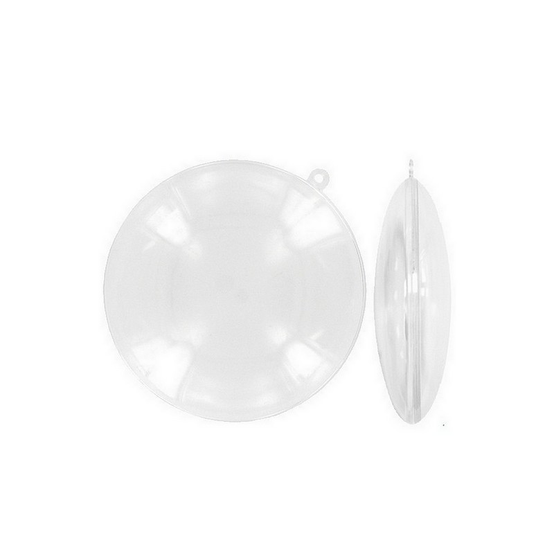 Set mit 10 transparente Kunststoff-Medaillons Durchmesser 7 cm, teilbar, zum selbst Befüllen
