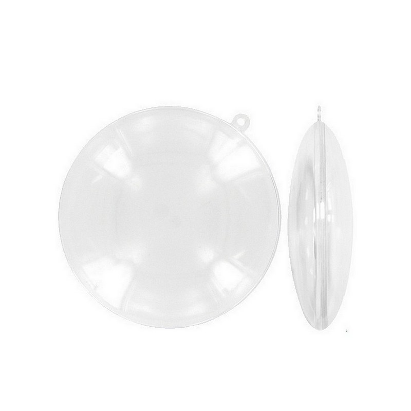 Set mit 10 transparente Kunststoff-Medaillons, trennbar, Ø 9 cm, zum selbst Befüllen