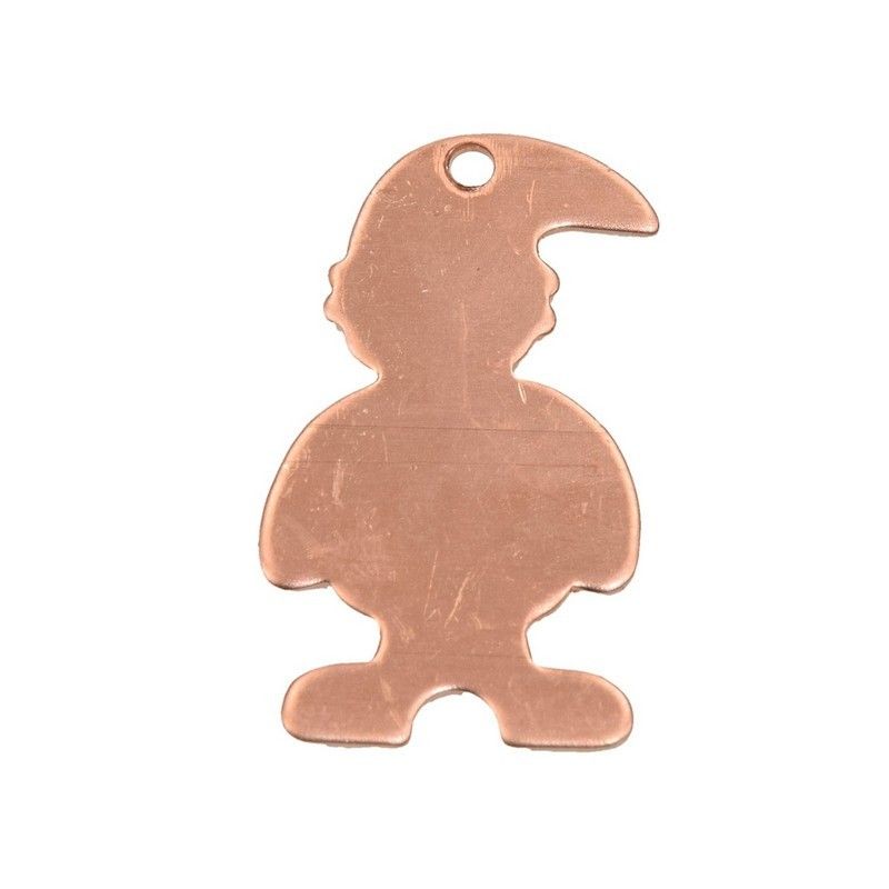 Lot de 10 Pendentifs en cuivre Nain, 1 trou, 34 x 21 mm, ébauche pour émaillage