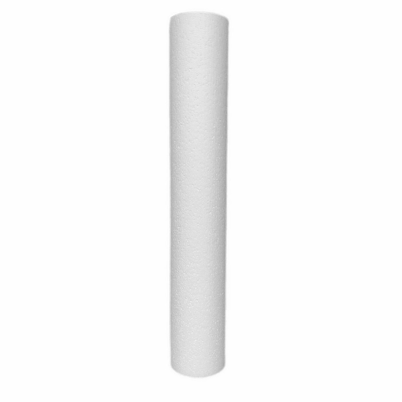 Cylindre en polystyrène diam. 10 x haut. 60 cm, Colonne en Styropor blanc pour présentoir, de densité Pro, 28 kg/ m3