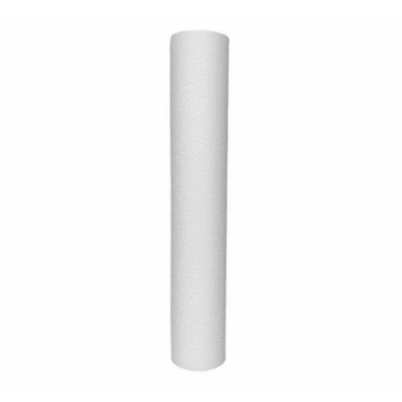 Cylindre en polystyrène diam. 10 x haut. 50 cm, Colonne en Styropor blanc pour présentoir, de densité Pro, 28 kg/ m3