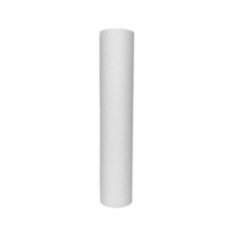 Cylindre en polystyrène diam. 10 x haut. 40 cm, Colonne en Styropor blanc pour présentoir, de densité Pro, 28 kg/ m3