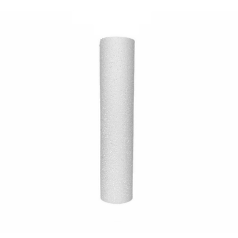 Cylindre en polystyrène diam. 10 x haut. 30 cm, Colonne en Styropor blanc pour présentoir, de densité Pro, 28 kg/ m3