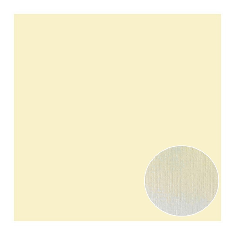 Lot de Feuilles 6 de Papier scrapbooking Structuré effet Lin, Crème, dim. 30,5 x 30,5 cm, 240g/m²