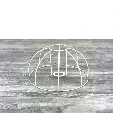 Petite Carcasse Abat-Jour Cloche 20 cm, Armature Dôme 8 branches en epoxy anticorrosion, pour E14
