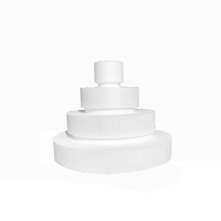 Petite Pièce montée Wedding Cake, Hauteur 34 cm, Base Ø 40cm à 10cm, 4 étages en Polystyrène