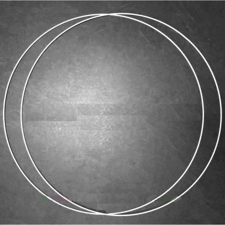 Set aus 2 grosse weißen Metallringen Durchmesser 60 cm für Lampenschirm, Epoxidringe für Traumenfänger