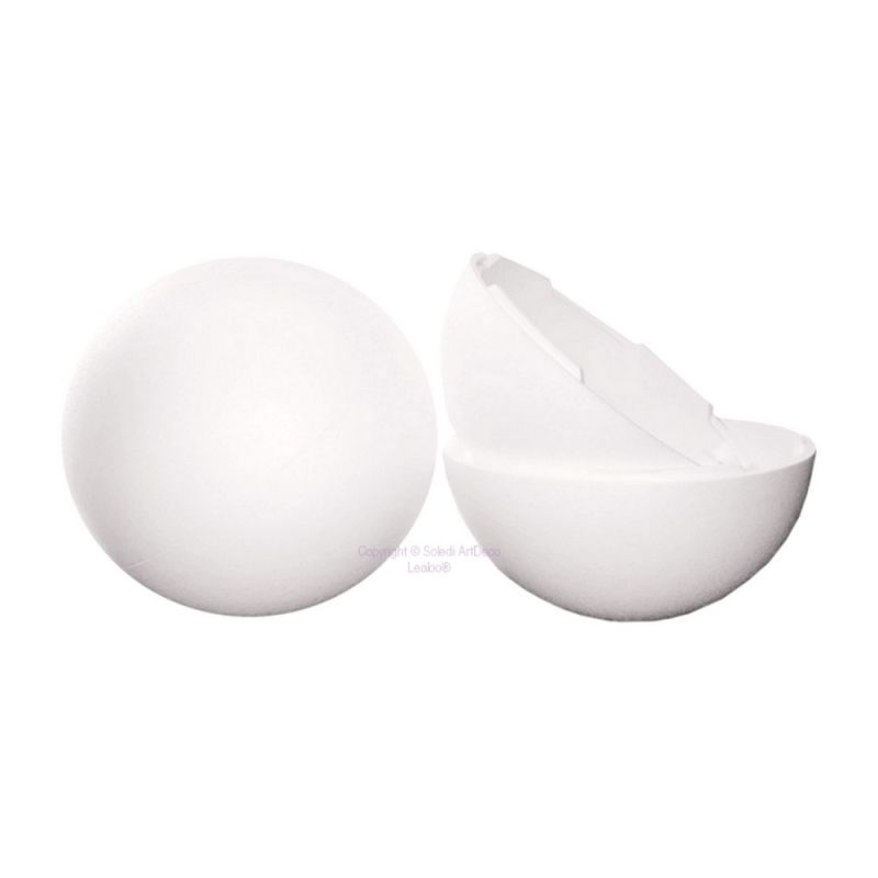Set aus 2 Styropor Kugeln Teilbar, Durchmesser 18 cm, sehr hohe Materialdichte
