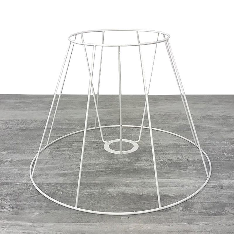 Gestell Empireform Lampenschirm 40cm, Konus 8 Äste Antikorrosion Epoxy, für E27 mit Stecknuss 38 mm