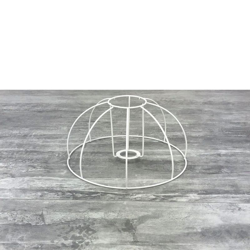 Petite Carcasse Abat-Jour Cloche 20 cm, Armature Dôme 8 branches en epoxy anticorrosion, pour E14