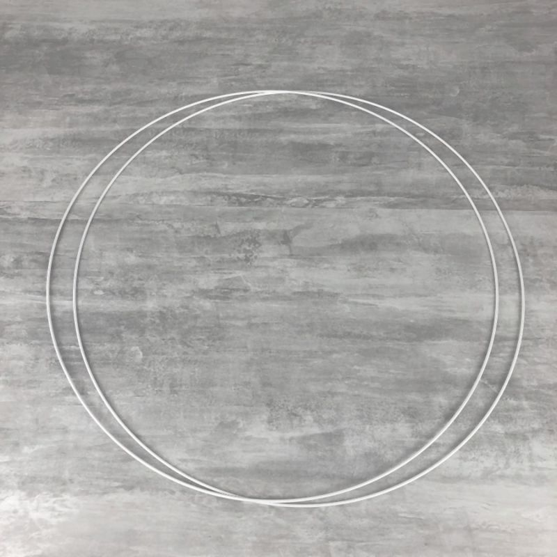 Set aus 2 grosse weißen Metallringen Durchmesser 70 cm für Lampenschirm, Epoxidringe für Traumenfänger