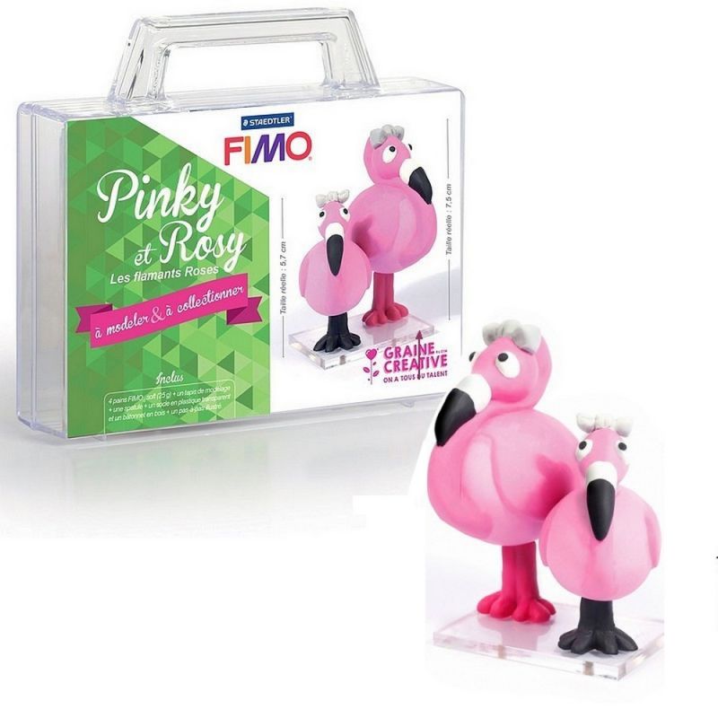 Kit figurine pâte Fimo, Lilie la Licorne, 4 pains Fimo, 7 cm de haut, à modeler 